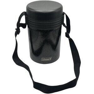 Coleman Insulated Vacuum Food Jar Black Hammered Steel Finish 1.5 Liter Used